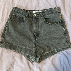 BOGO American Apparel Jean Shorts Black Wash 27 Denim Black Wash High Waisted